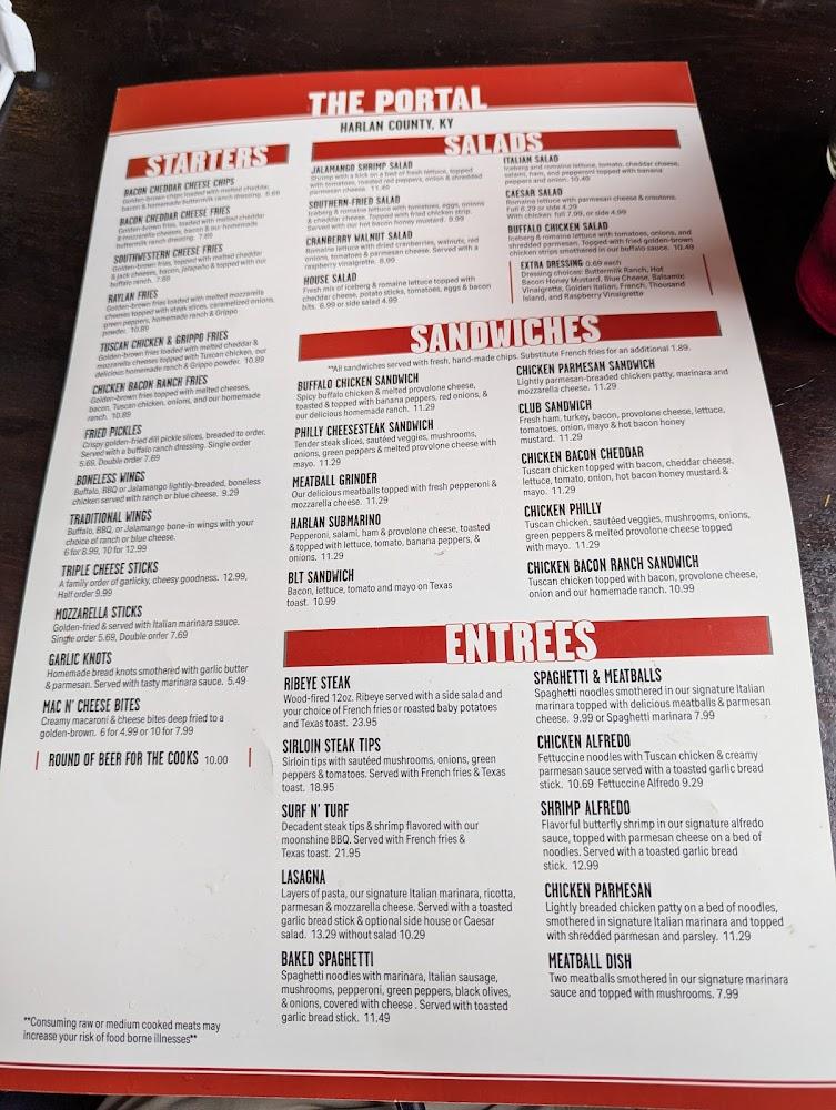 The Portal Pizzeria Menu image 1